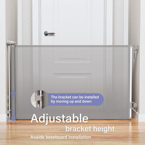 PRObebi Retractable Baby Gates for Stairs & Doorways, Indoor & Outdoor Use