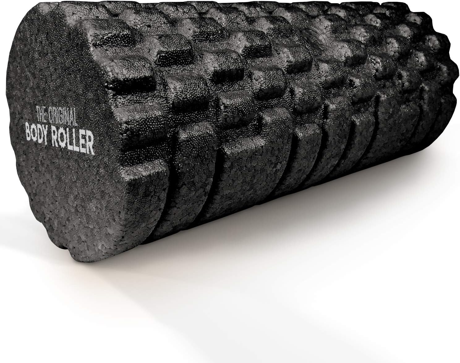The Original Body Roller - High Density Foam Roller Massager for Deep Tissue Massage of the Back and Leg Muscles - Self Myofascial Release of Painful Trigger Point Muscle Adhesions (Black)