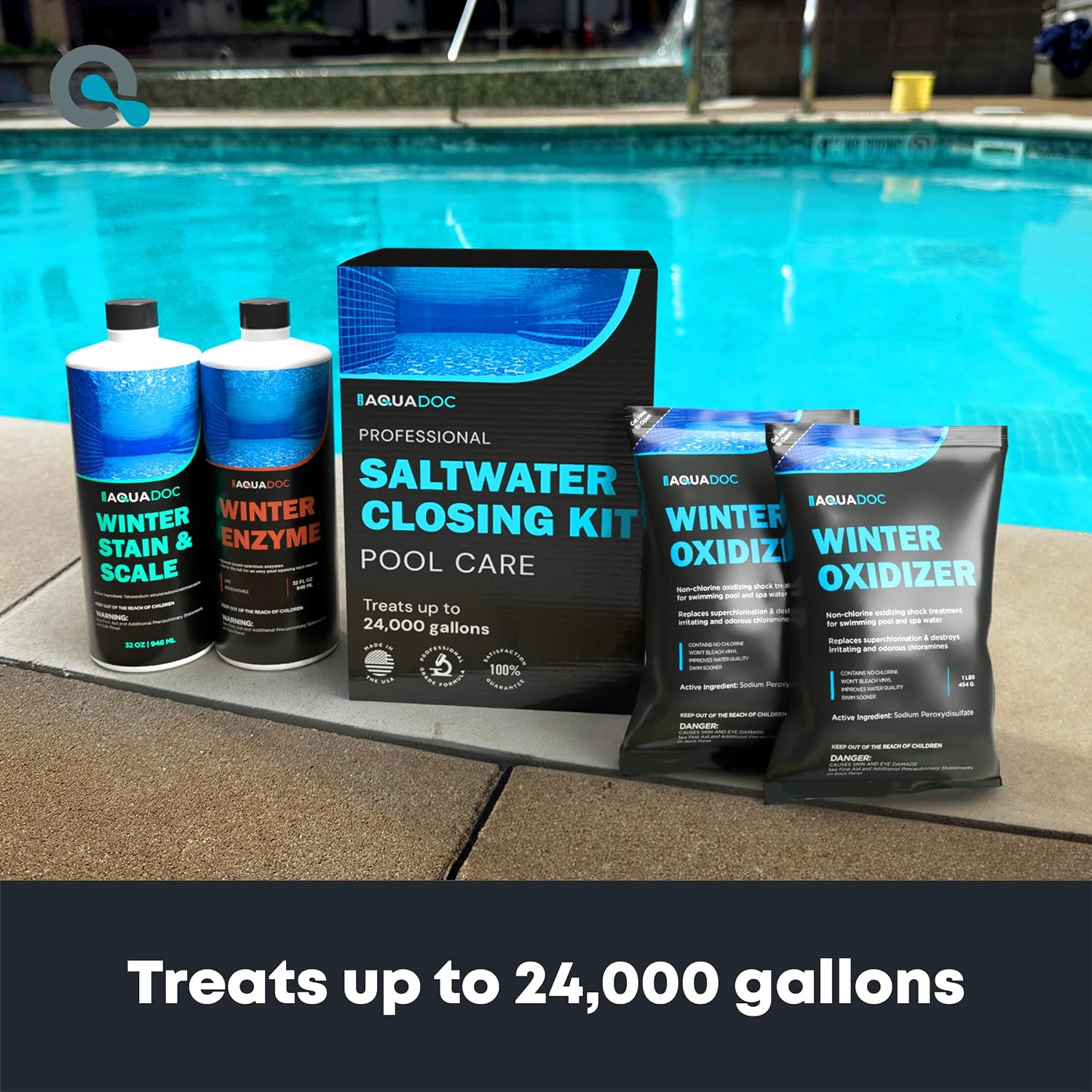 AquaDoc Pool Winterizing Kit for Saltwater Pools - for Up to 24,000 Gallons