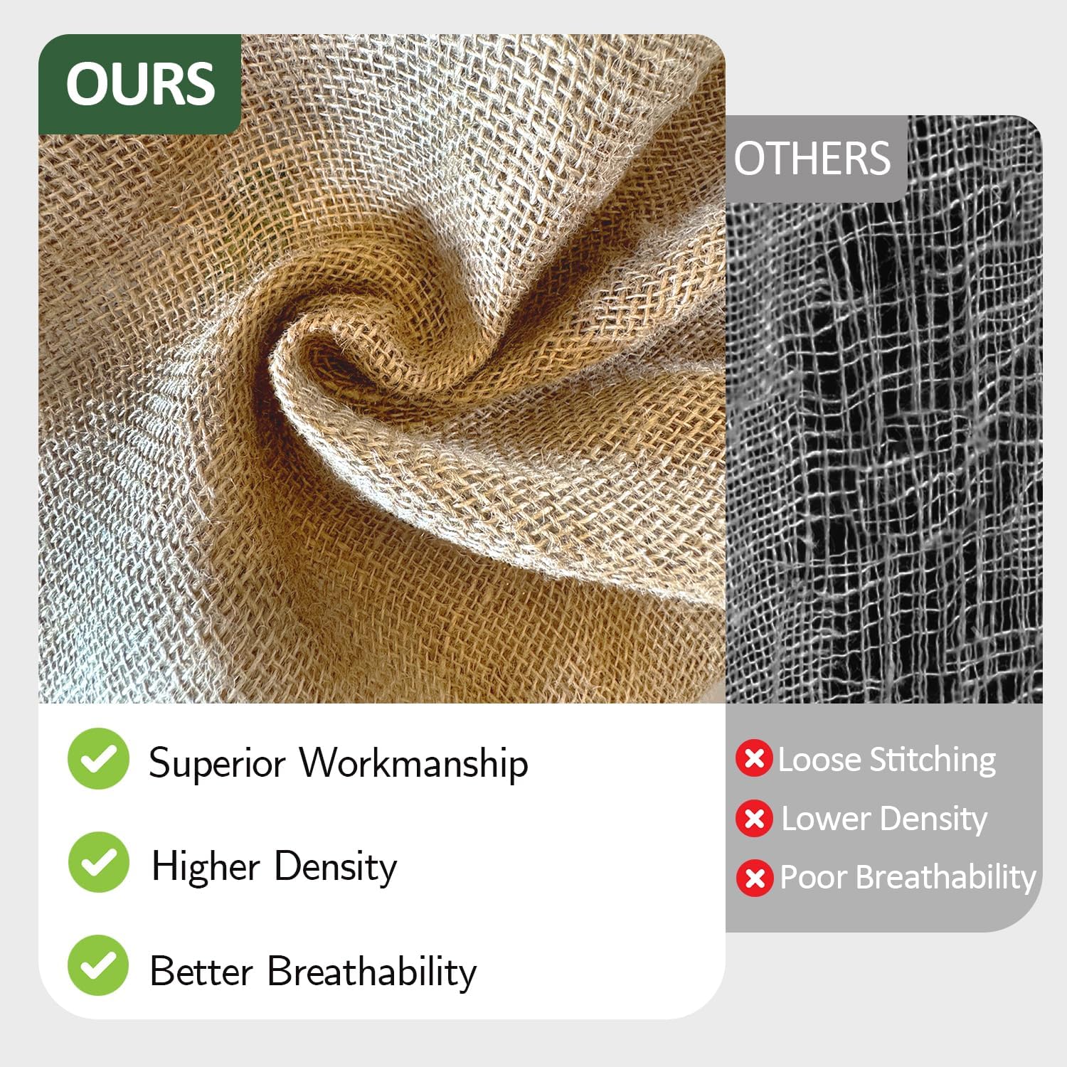 40" x 5 Feet Burlap Fabric Roll – Burlap Fabric by the Yard, Natural Jute Garden Fabric for DIY Crafts, Multipurpose Tree Wrap, Outdoor Plant Cover, Weed Barrier, Landscaping, Rustic Party Decor