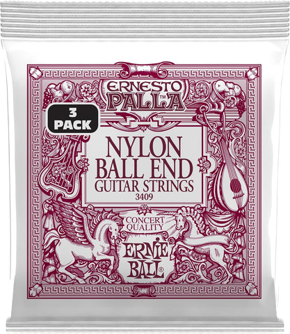 Ernie Ball 2409 Ernesto Palla Nylon Black and Gold Classical Ball End Set , Black & Gold Ball End (28-42)