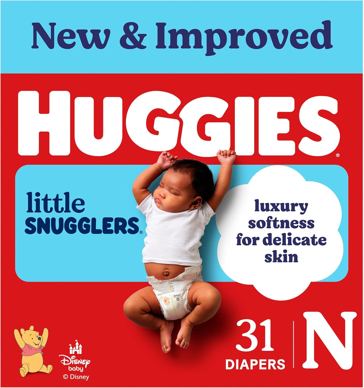 Huggies Little Snugglers Newborn Diapers, 31 Count