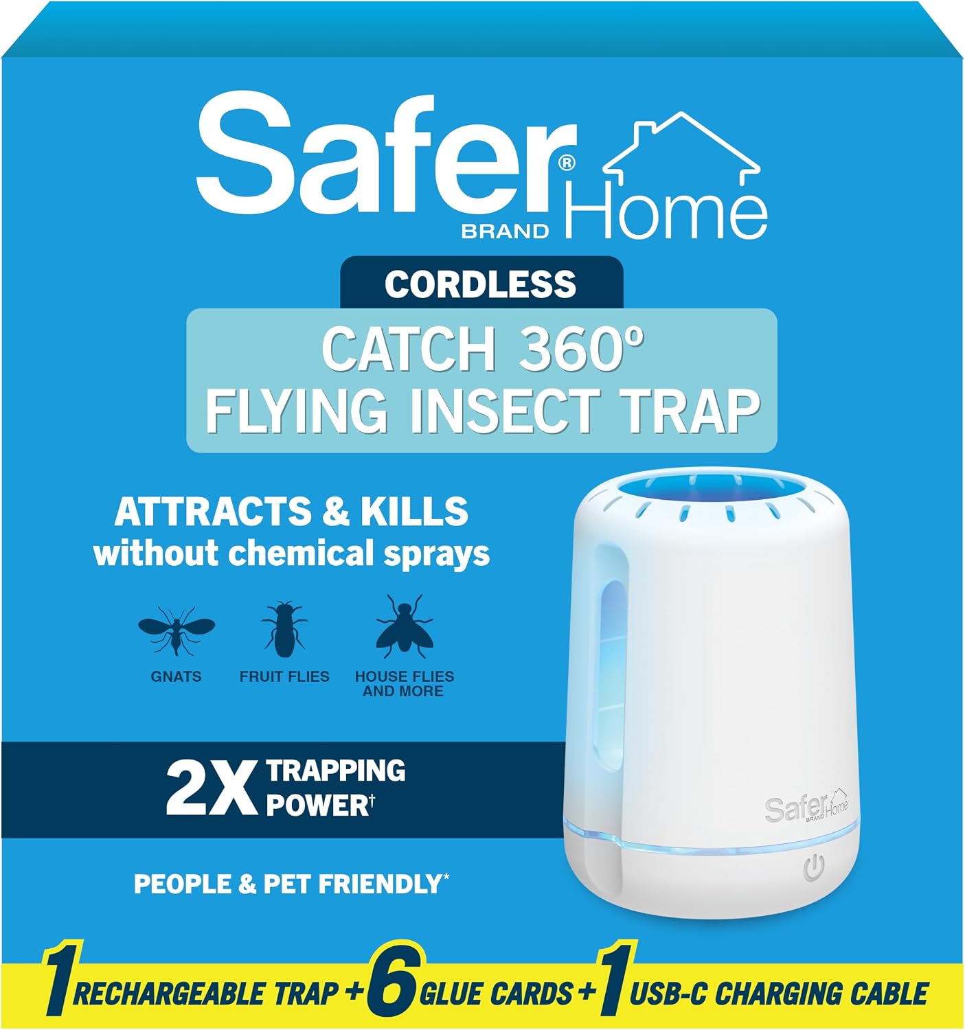 Safer Home Catch 360° Cordless Flying Insect Trap