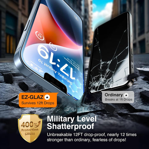 EZ-GLAZ-4+2 Pack for iPhone 14 Privacy Screen Protector (6.1")