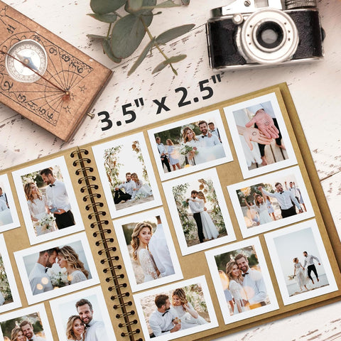Yopih 10x10in Scrapbook Album, Acid-Free Kraft Paper 50 Sheets 100 Pages