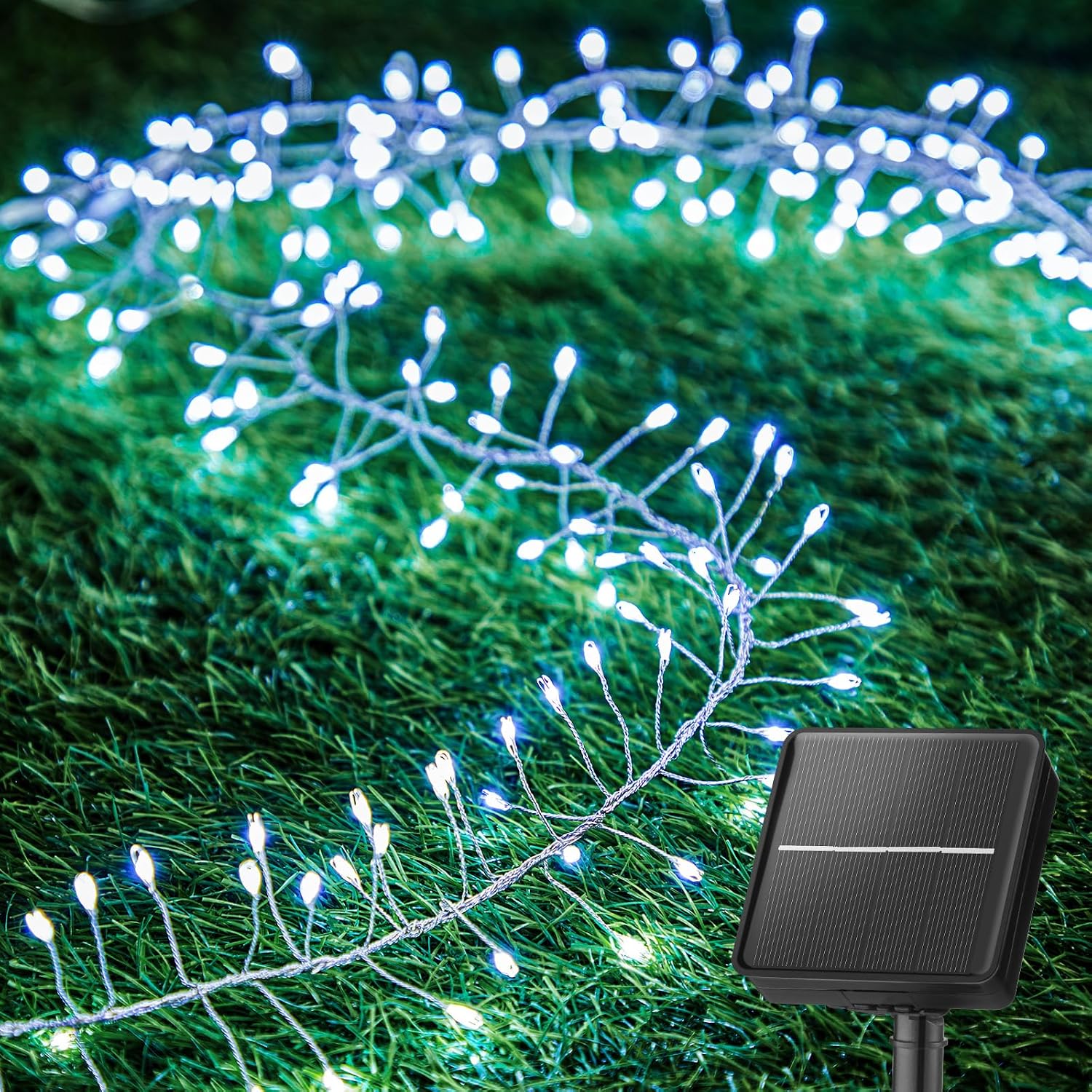 120 LED Solar Fairy Lights Outdoor Waterproof IP65, 10FT 8 Lighting Modes