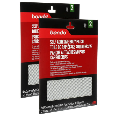 Bondo Self-Adhesive Body Patch, for Large Rust-Outs and Damaged Areas, 5.9 in x 5.8 in, 2 Patches Per Pack, 2-Pack (4 Patches Total)