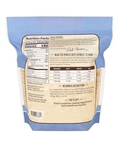 Bob's Red Mill Gluten Free Old Fashioned Rolled Oats, 32oz (4 Pack)