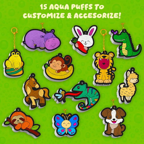 Skillmatics Aqua Puffs Animals, Art & Craft, Paint by Number, Gift for Kids