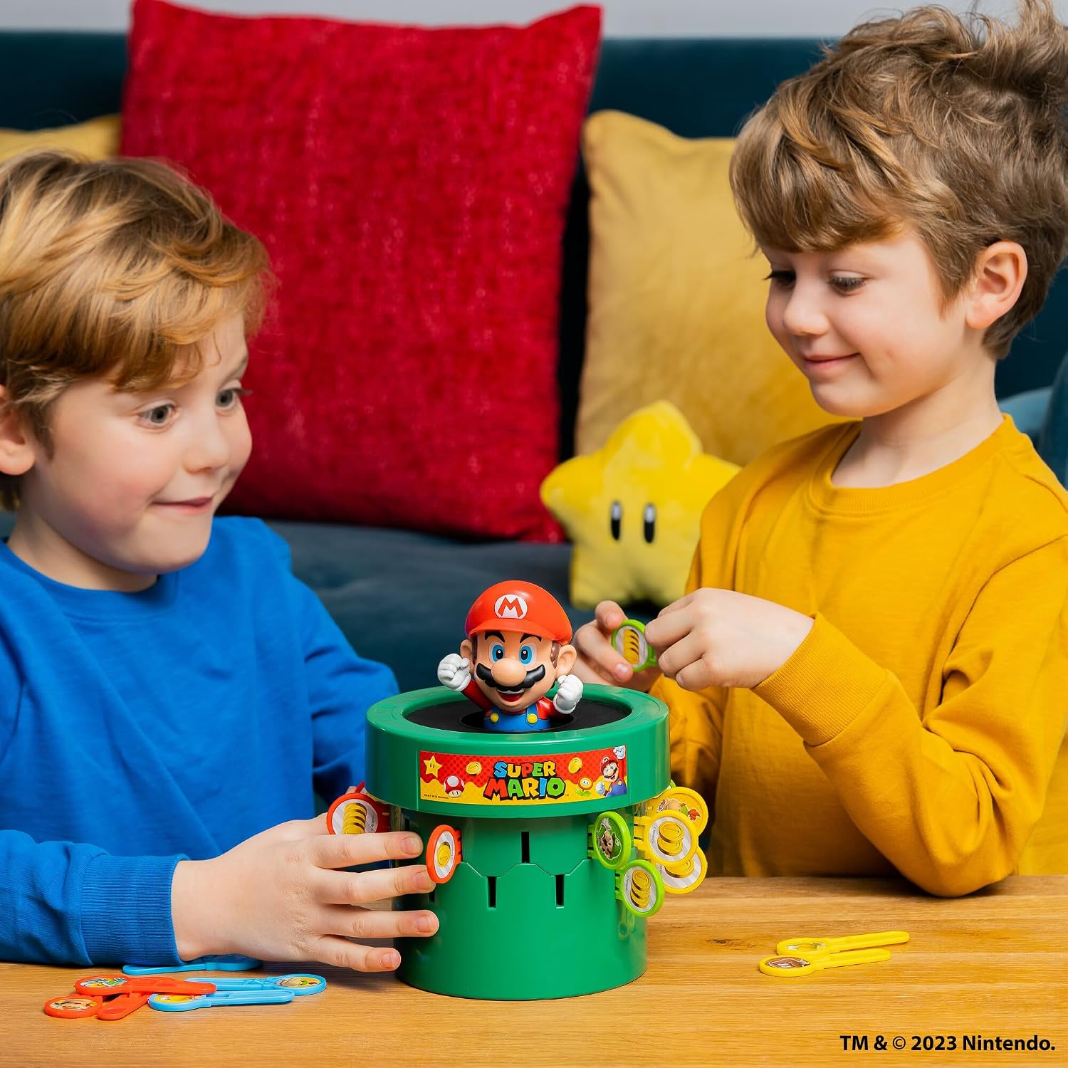TOMY Pop Up Super Mario Family Action Game - 2-4 Players - Ages 4+