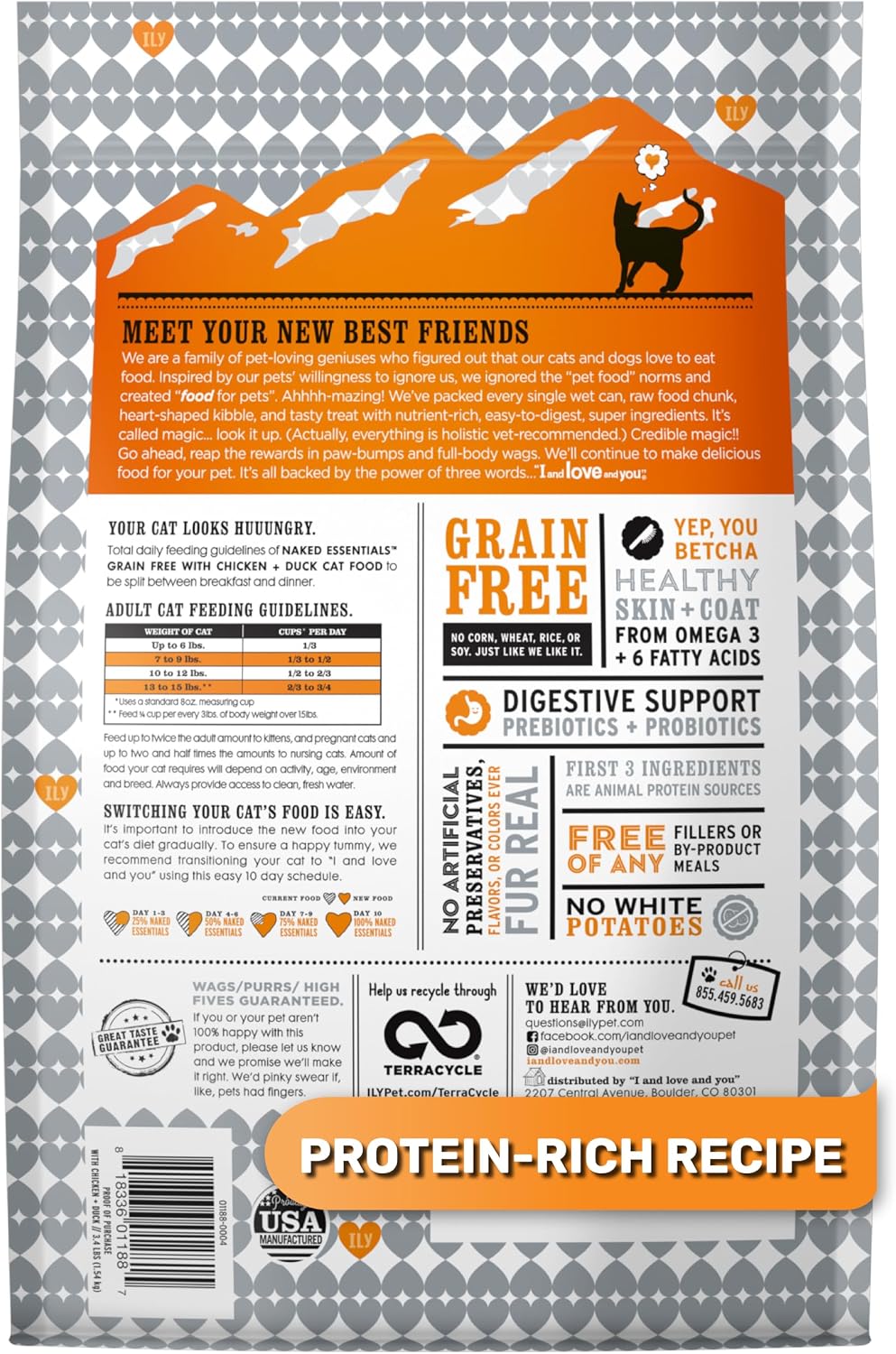 I AND LOVE AND YOU Naked Essentials Dry Cat Food, Chicken & Duck | 3.4lb