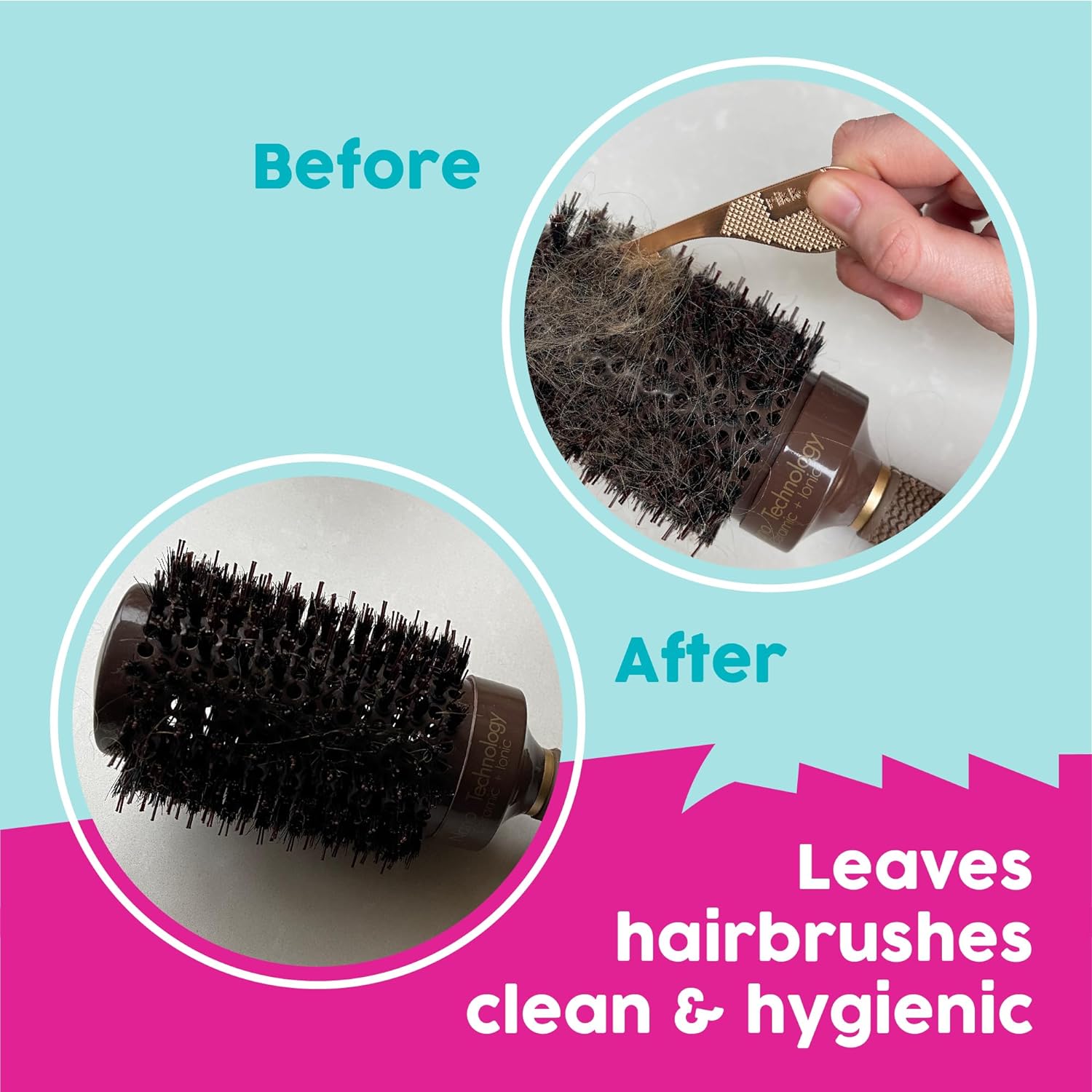 Pikk-it® Vacuum Hair Brush Cleaner Tool, Pet & Human Hair Removal Comb Rake