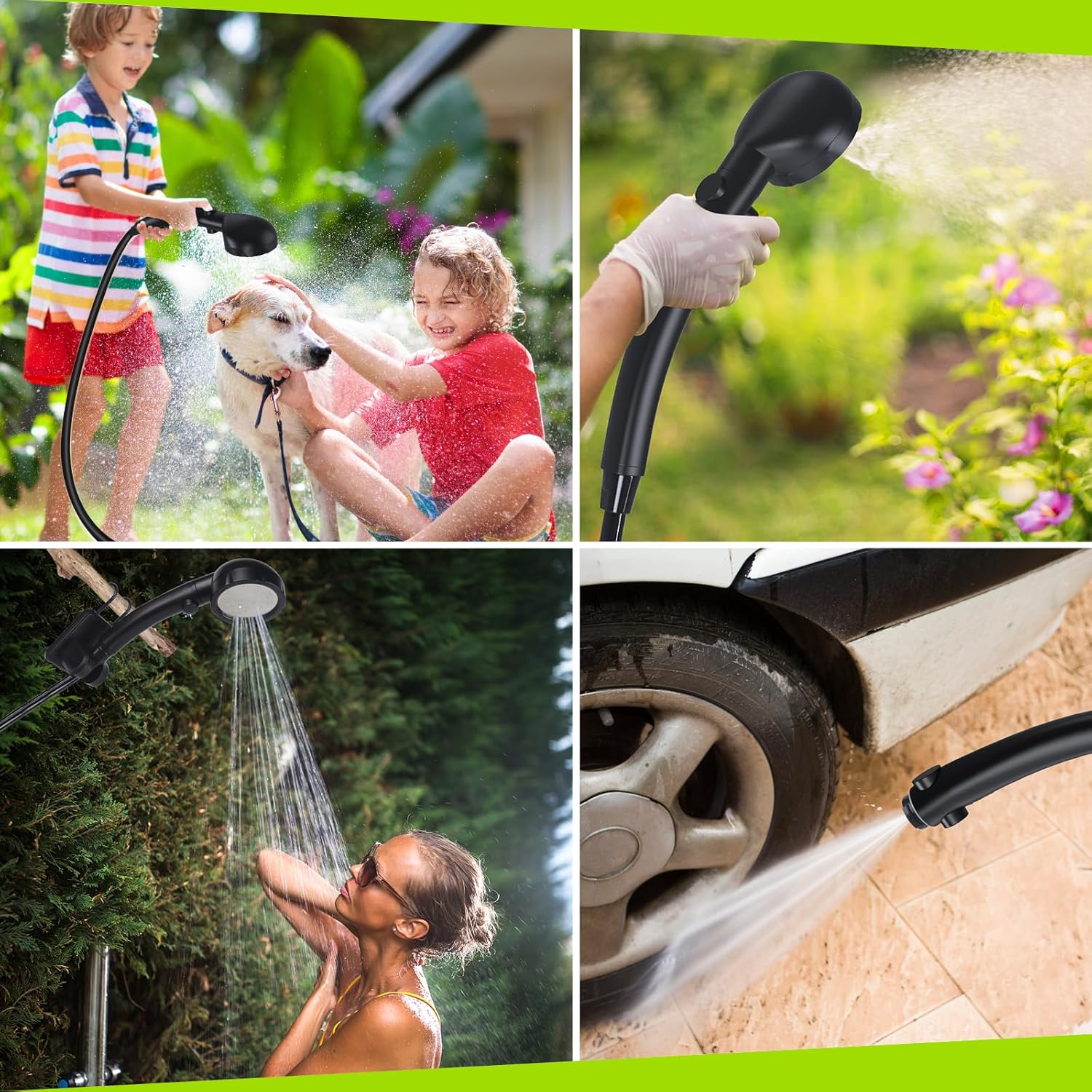 Spopal Portable Shower for Camping, [Long-Lasting] 6000mAh Rechargeable