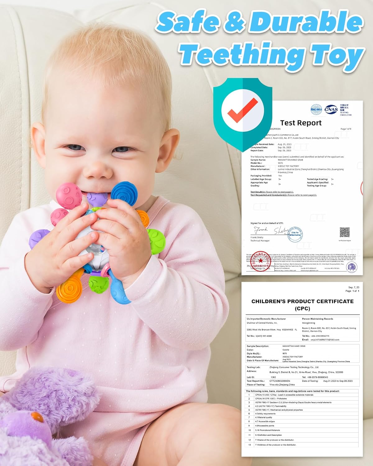 Baby Teething Toys for 0-6 6-12 Months, Newborn Infant Montessori Toys