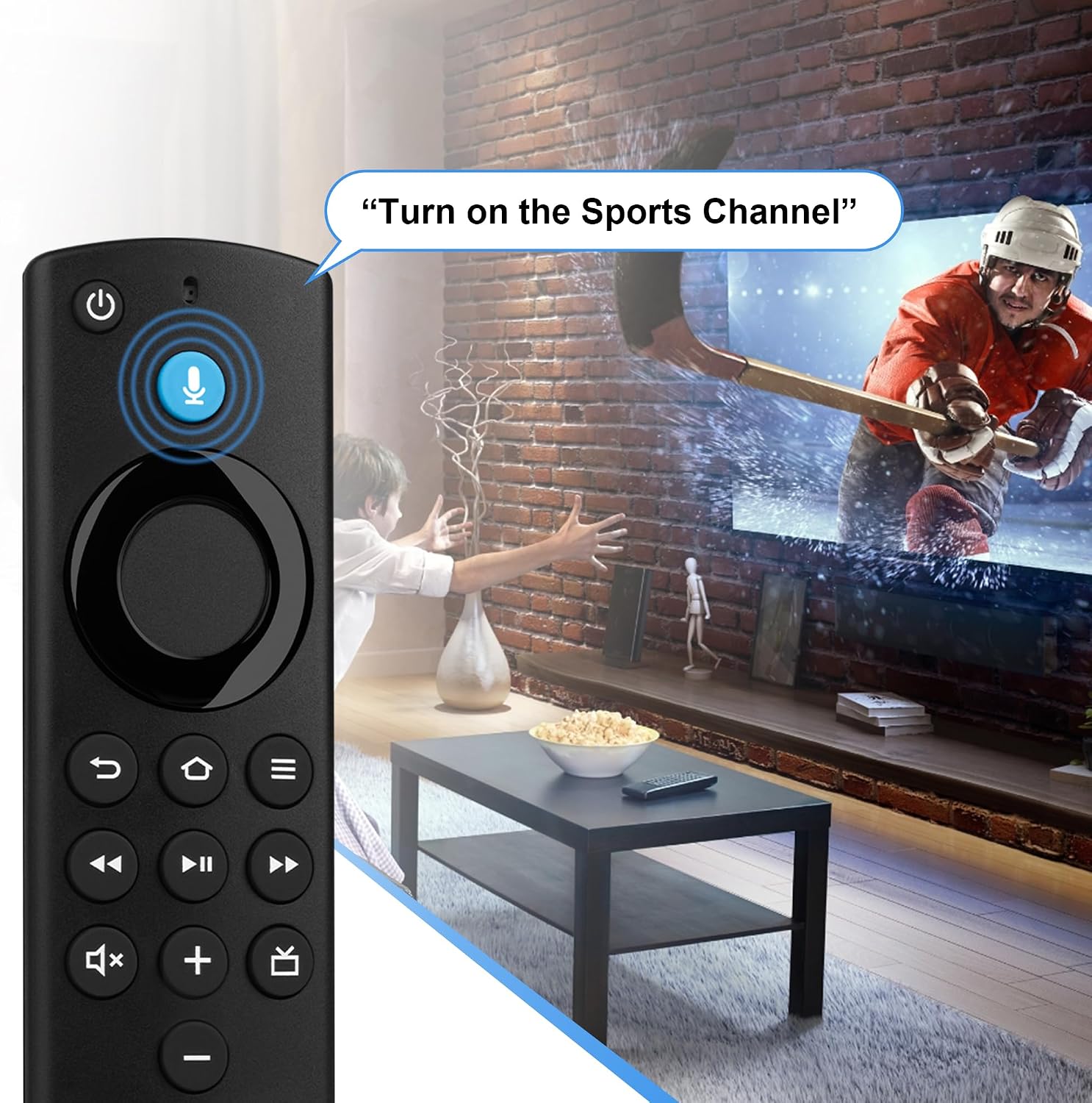 Replacement Firestick Remote Control Compatible with Fire Smart TV Stick Lite/Stick 4K/Smart TV 3rd Gen/TV Cube(2nd Gen/1st Gen/3rd Gen)/TVs Stick(2nd Gen/3rd Gen) with Voice