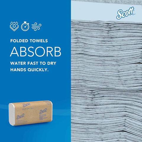 Scott Professional Multifold Paper Towels, Bulk, 12 x 250 Sheets (58091) | Universal, Standard Tier, Absorbency Pockets, Compressed, White, Compatible with Universal Folded Towel Dispensers