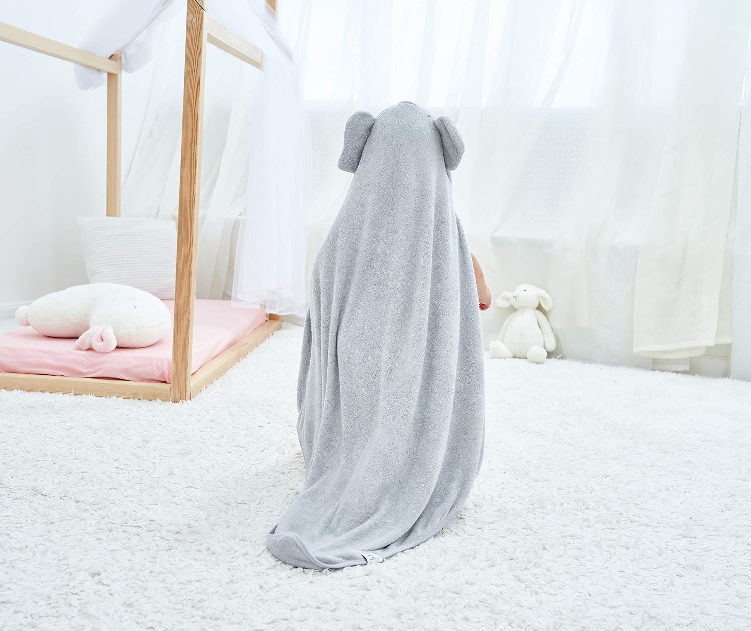 HIPHOP PANDA Ultra Soft Hooded Baby Towel - 2-Layer Thick 500GSM Absorbent