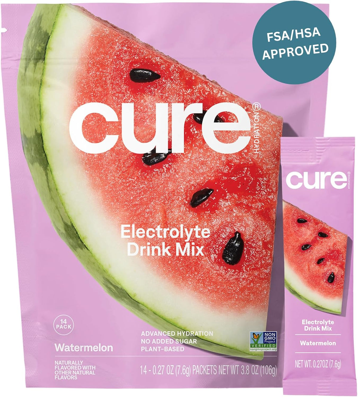 Cure Hydration - Electrolyte Drink Powder Watermelon 14 Packets