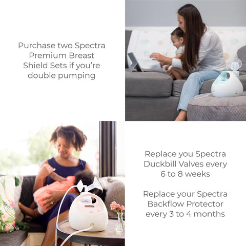 Spectra Baby Premium Breast Pump Accessory Kit with Bottles, 24mm, 2 Pack