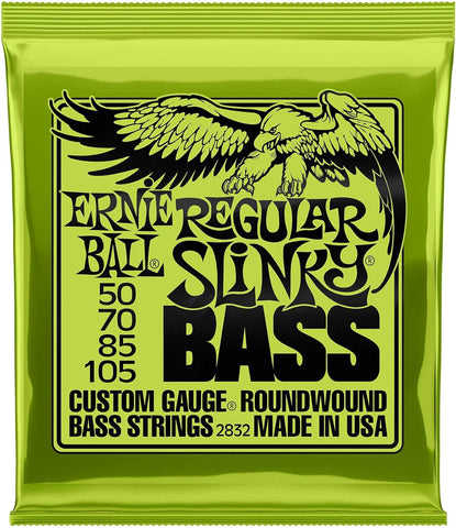 Ernie Ball Beefy Slinky Nickel Wound Bass Guitar Strings, 63-130 Gauge (P02840)