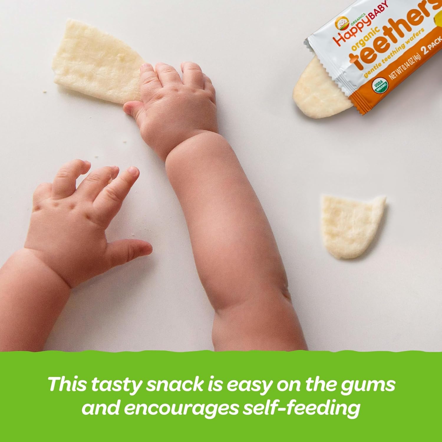 HAPPY BABY Gentle Teething Wafers, 3 Flavor Variety Pack, 12 ct (3 Pack)
