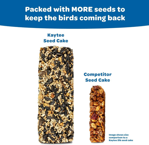 Kaytee Wild Bird Gourmet Seed Cake For Cardinals, Chickadees, Juncos, Titmice, Woodpeckers and More, 2 Pounds