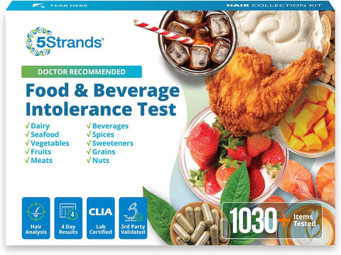 5Strands Food & Beverage Intolerance Test with 1030 Items Tested