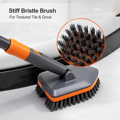 CLEANHOME Tile Tub Scrubber Brush for Cleaning Toilet Wall,Bathtub,Sink