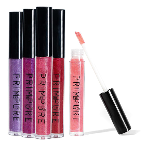 Prim and Pure Mineral Play Lip Gloss Set (Pack of 5) - 100% Natural, Organic, Non-toxic Kids Lip Gloss Made in the USA