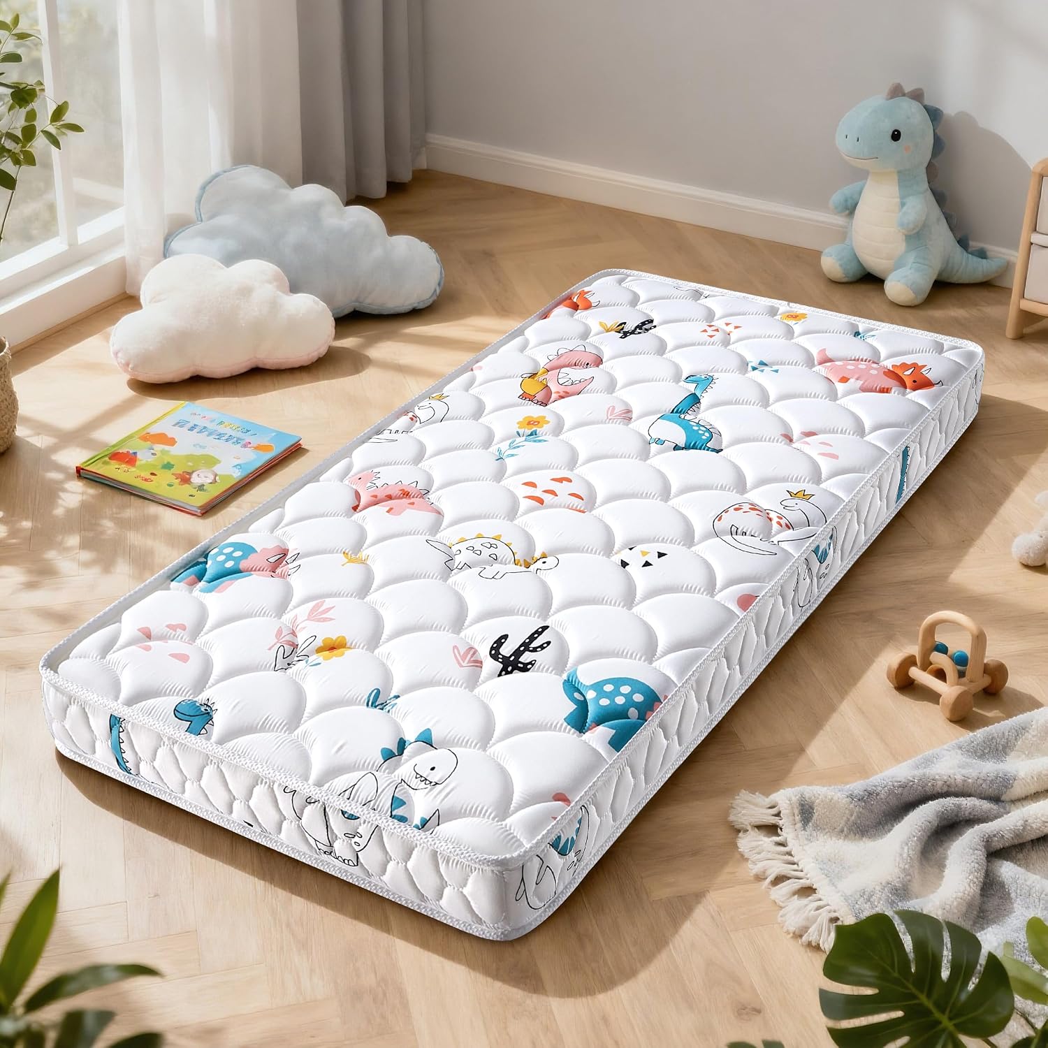 Letmxiu 5" Crib Mattress and Toddler Mattress, Firm, Hypoallergenic Crib Mattress, Fits Standard Crib and Toddler Bed