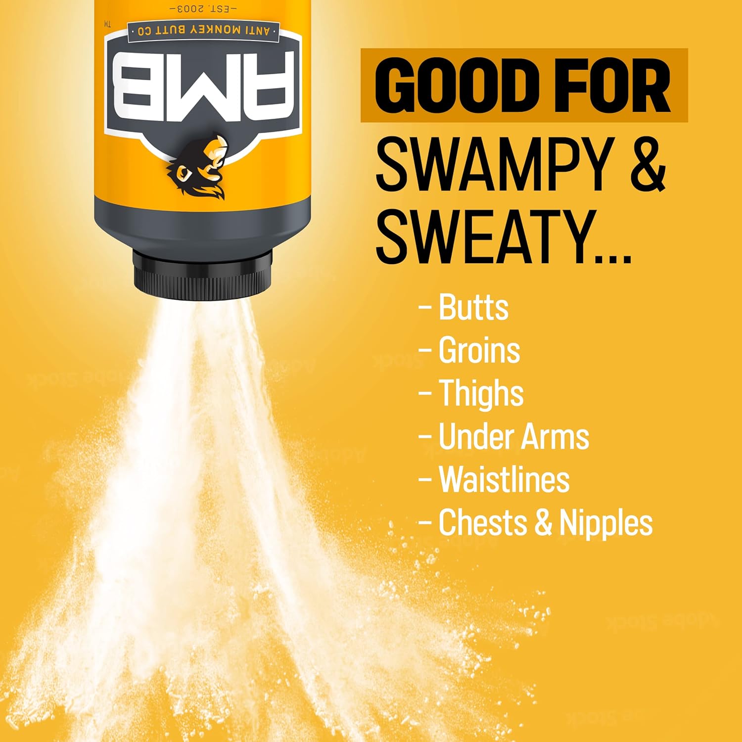 Anti Monkey Butt Body Powder, Talc-Free, 8 oz (2 Pack)