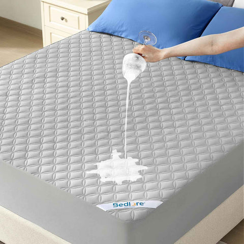 BEDLORE Waterproof Queen Size Mattress Protector, Deep Pocket Fit, Washable