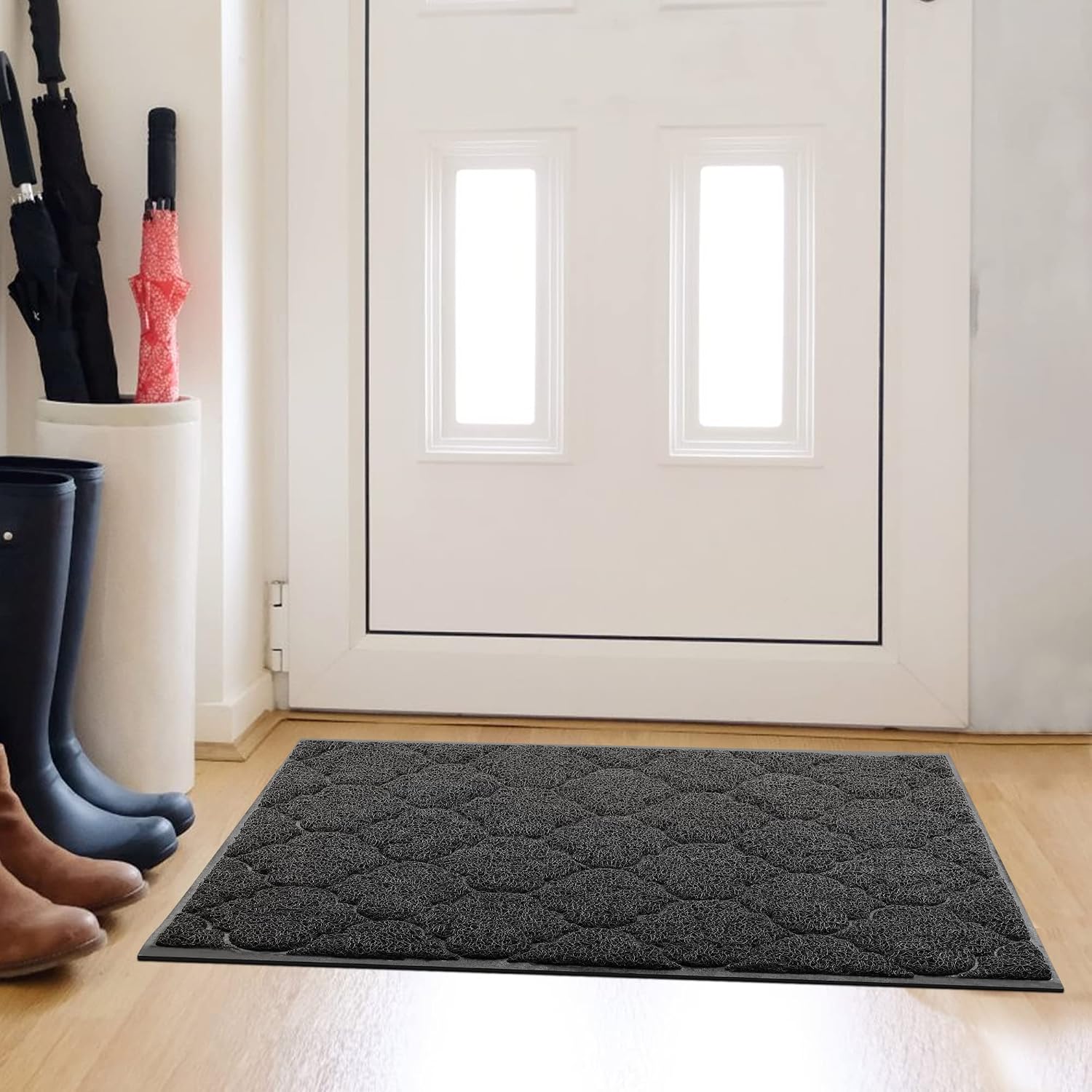 Cosyearn Door Mat, 24x36, Black, Indoor Outdoor Front Entryway Doormat