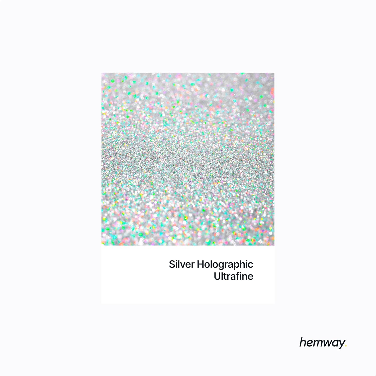 Hemway Biodegradable Glitter Silver Holographic 3.5oz Ultrafine