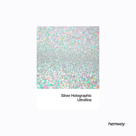 Hemway Biodegradable Glitter Silver Holographic 3.5oz Ultrafine