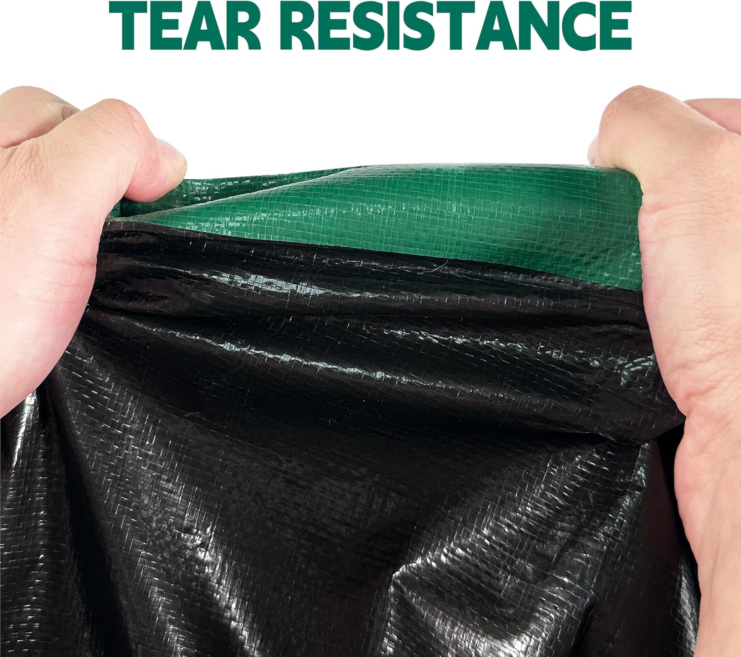 15x15 ft Heavy Duty Tarp 10mil UV Reinforced Grommets Green&Black