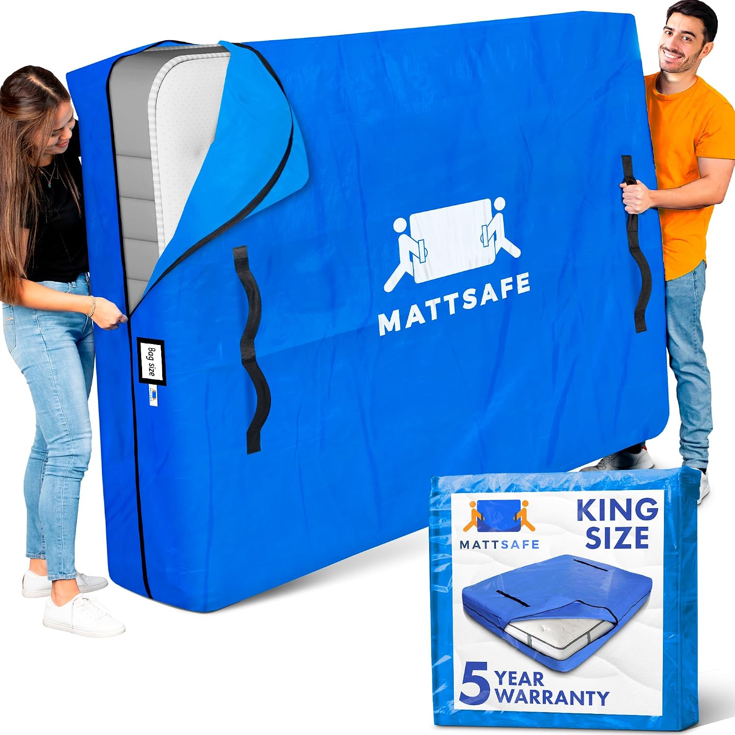 Nordic Elk King Size Mattress Bags for Moving and Storage, Bed Cover