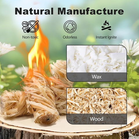 110 PCS Fire Starter, Fire Starter for Campfire, Light Compact Gear