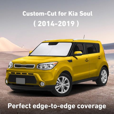 EcoNour Windshield Sunshade Compatible for Kia Soul 2014-2017 2018 2019
