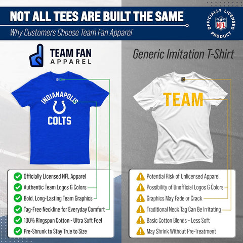 NFL Gameday Cotton Blend T-Shirt for Men and Women - Licensed
