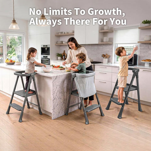 Foldable Toddler Standing Tower, Kitchen Step Stool for Kids 1.5-6 Years