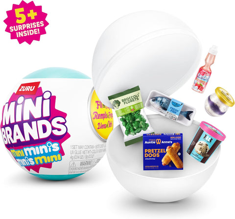 Mini Brands Fill The Fridge Mini Minis Series 1 by ZURU, Collectible Miniature Toy, (2 Capsules)
