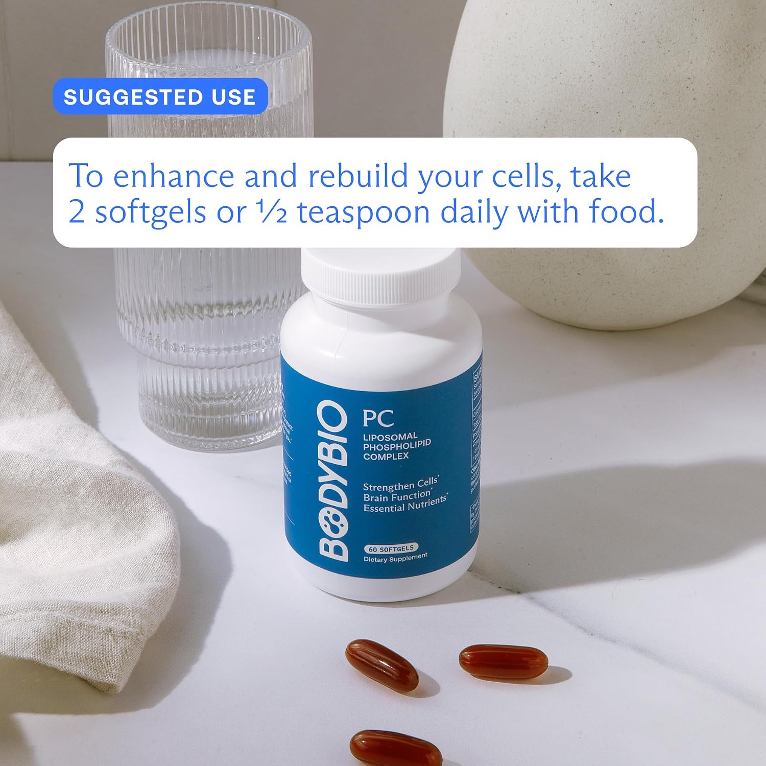 BodyBio PC - Phosphatidylcholine for Brain, Cellular & Cognitive Health