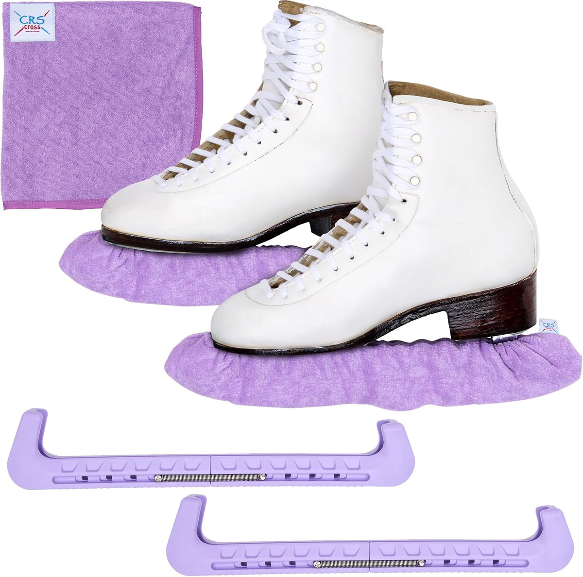 CRS Cross Ice Skate Guards, Soakers & Towel. Complete Skating Care Set