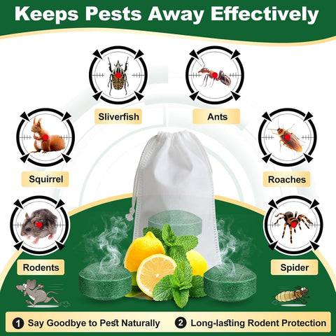 32PCS Rodent Repellent, Natural Peppermint Oil for Mice, Peppermint