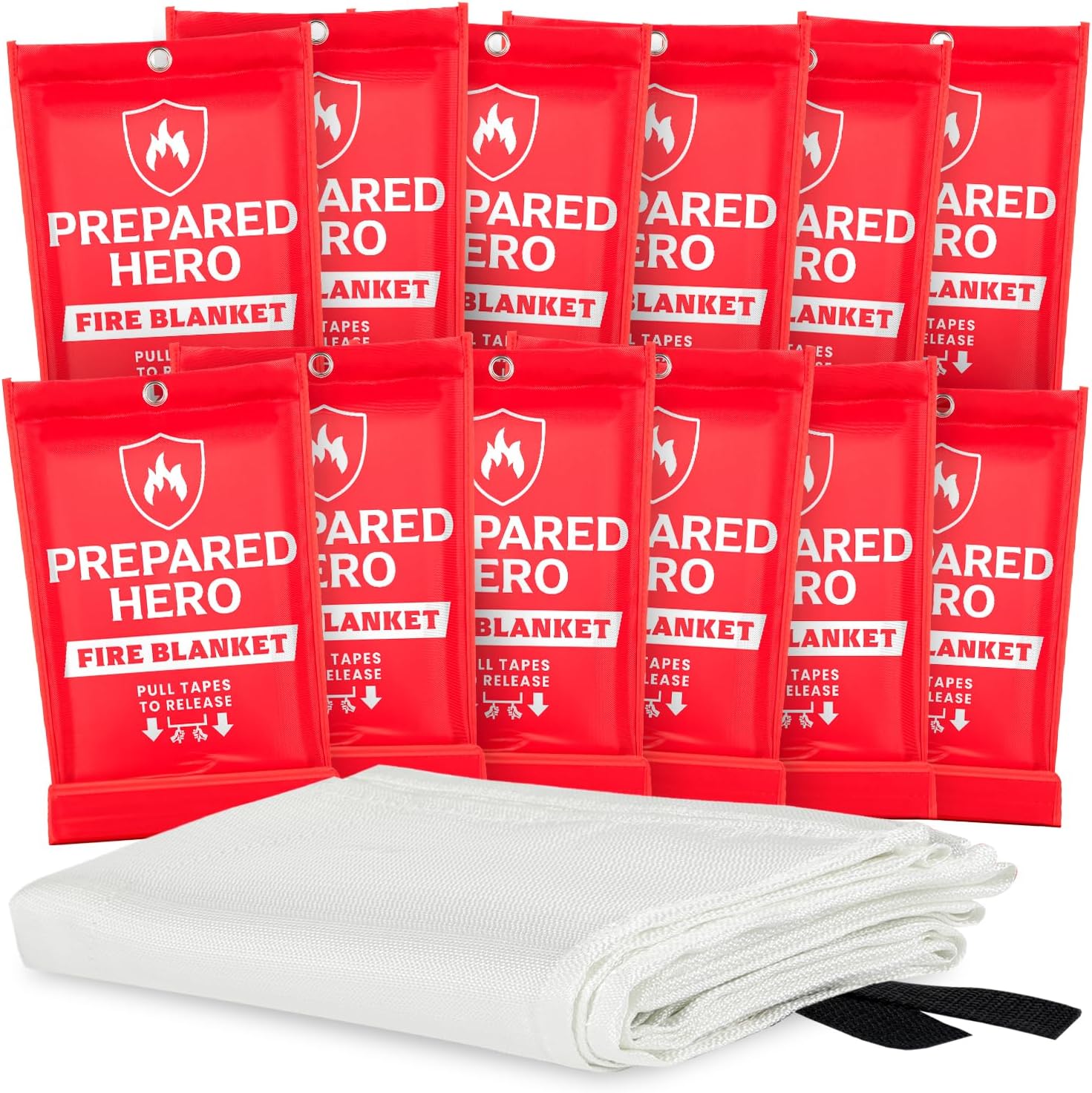 Prepared Hero Emergency Fire Blanket, Kitchen & Home, 39 x 39 in, 12 Pack