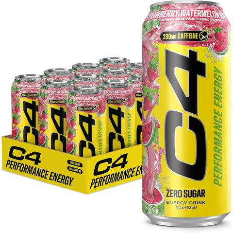 C4 Performance Energy Drink with Zero Sugar, 200mg Caffeine, 16 Fl Oz 12pk