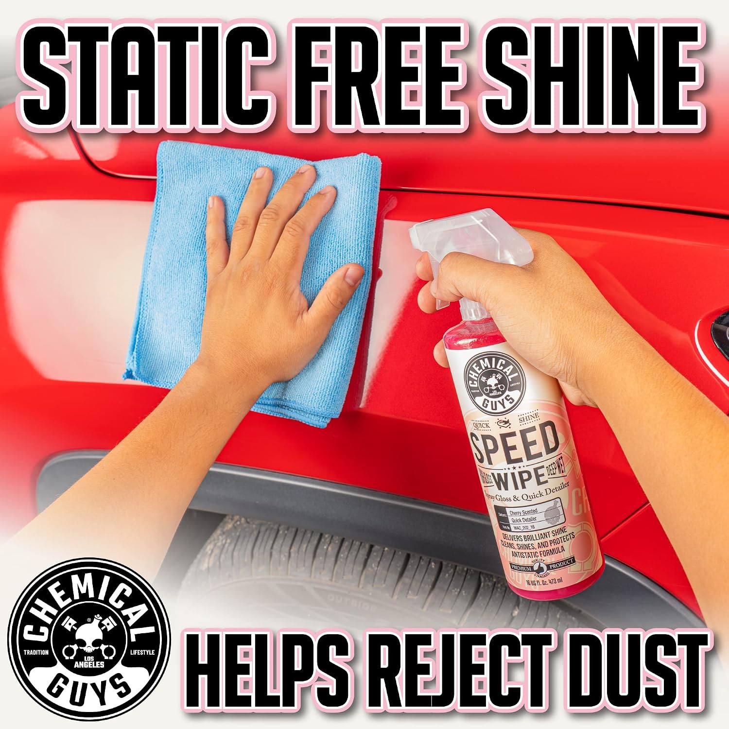 Chemical Guys, Speed Wipe Quick Detailer Spray, High Gloss Shine, 16 oz
