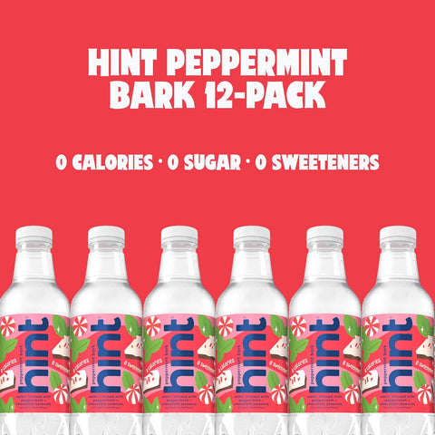 Hint Flavored Water Zero Sugar 0 Calories - Peppermint Bark (12 pack)