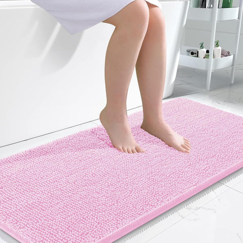 OLANLY Bathroom Runner Rugs 47x24, Extra Soft Absorbent Chenille Bath Rugs